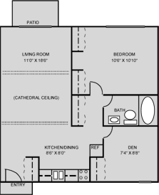 1 Bedroom Floorplan