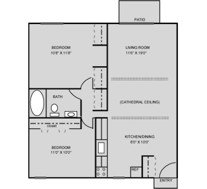 1 Bedroom Floorplan